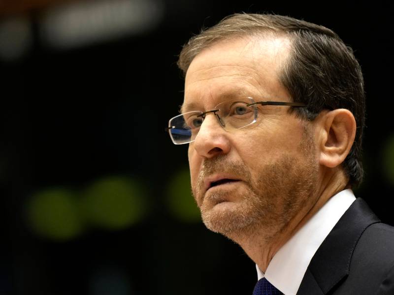 Israeli President Isaac Herzog presented alternative changes to the judiciary in response to the planned overhaul by Prime Minister Netanyahu’s government. AP