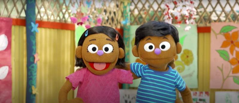 Noor and Aziz are the first Rohingya Muppets created by Sesame Street. Sesame Street Social Impact / YouTube