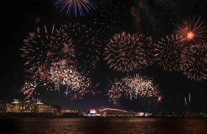 Eid Al Adha dazzling fireworks display at Yas Bay Waterfront.