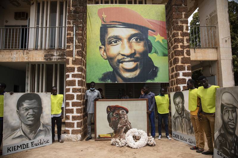 Burkina's revered radical leader Thomas Sankara who was assassinated in 1987. AP