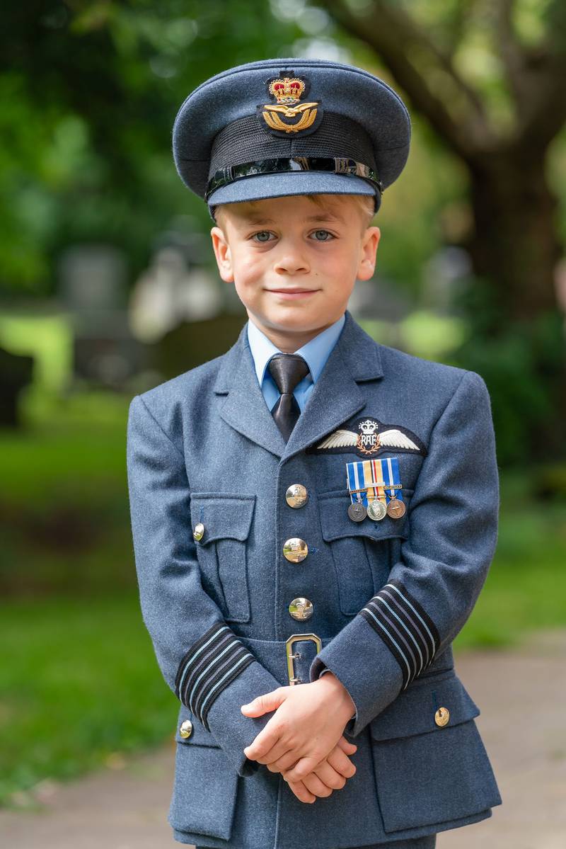 Jacob poses in his captain's uniform.