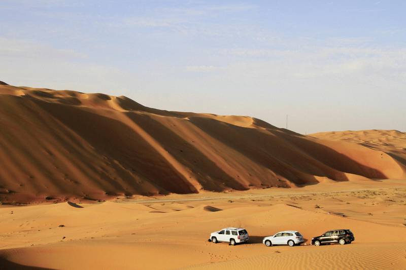 For safety reasons, only venture into the desert in a convoy of three or four off-road vehicles.