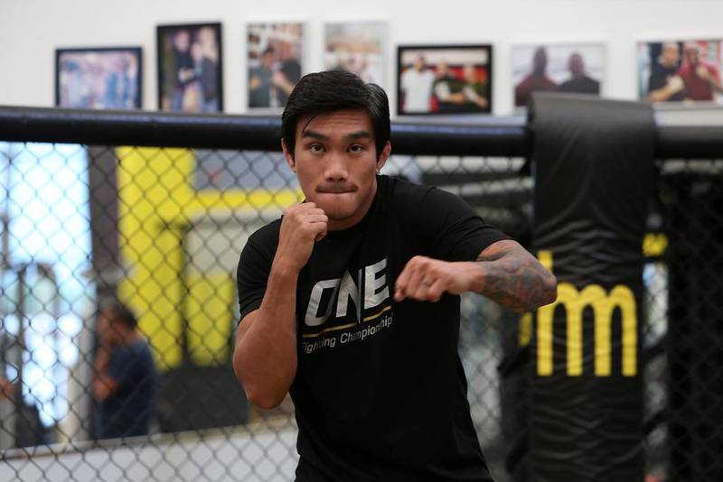 Filipino mixed martial arts fighter Vaughn Donayre won seven professional fights in his native country and now trains in Dubai. Pawan Singh / The National

