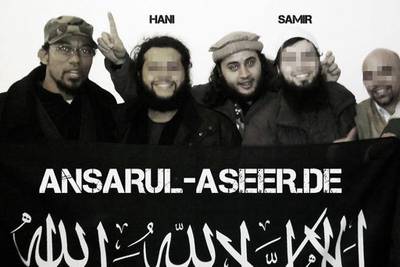 German rapper Deso Dogg (left) who went to fight in Syria with other Islamist militants. Facebook/dapd