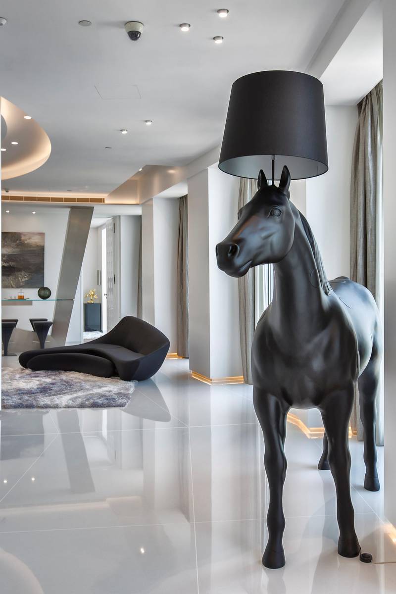 The lamp is a prominent feature in the current set up. Courtesy LuxuryProperty.co