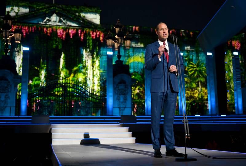 2022: Prince William onstage during the Platinum Party at the Palace in front of Buckingham Palace, during the jubilee celebrations for Queen Elizabeth II. Getty Images