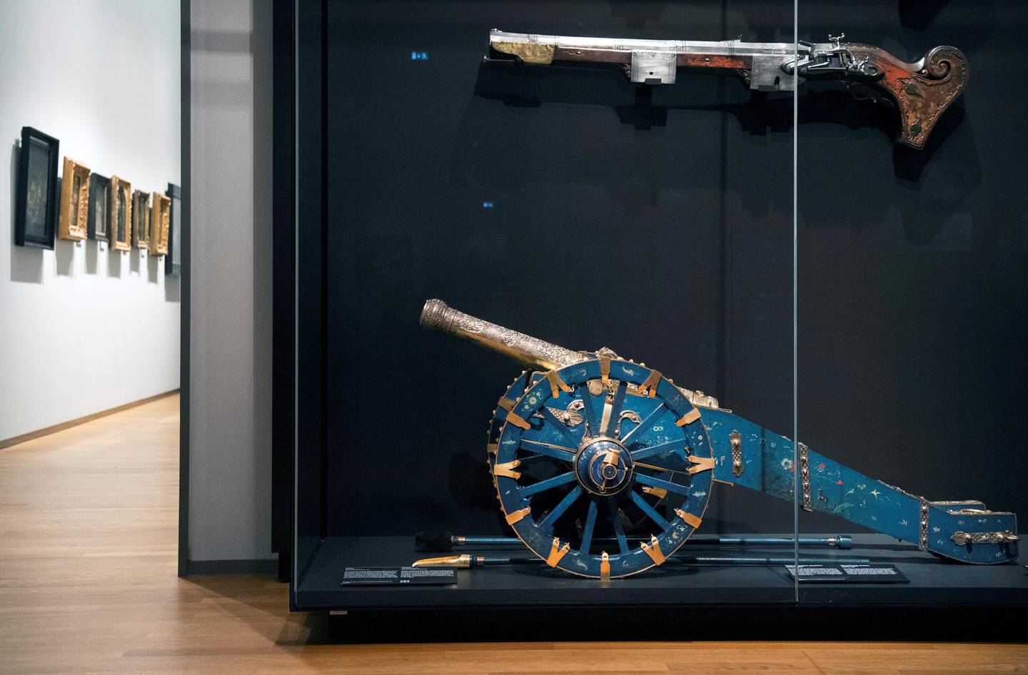 A 1765 cannon that belonged to the King of Kandy (Sri Lanka) is displayed at the Rijksmuseum in Amsterdam, Netherlands October 10, 2020. Picture taken October 10, 2020. REUTERS/Piroschka van de Wouw