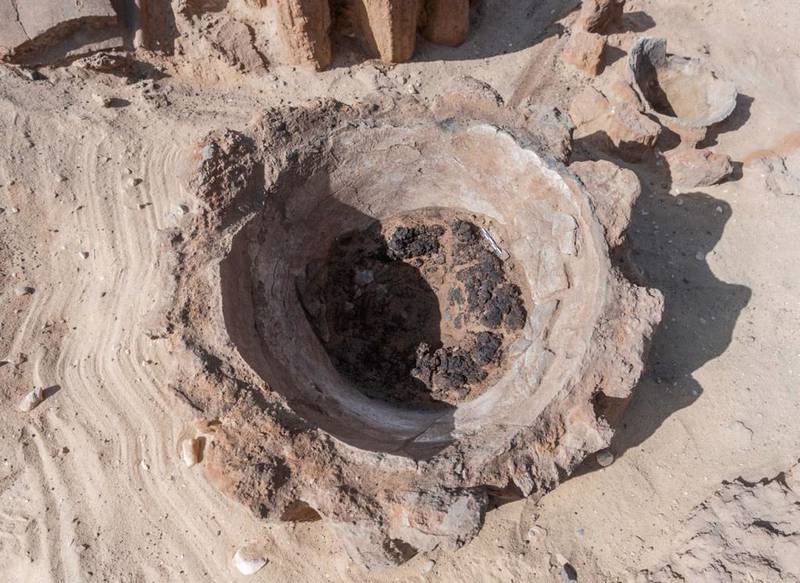 The remains of a vat used for beer fermentation, in a complex which may be the world's "oldest" high-production brewery, were uncovered in the Abydos archaeological site near Egypt's southern city of Sohag. Egyptian Ministry of Tourism and Antiquities / AFP