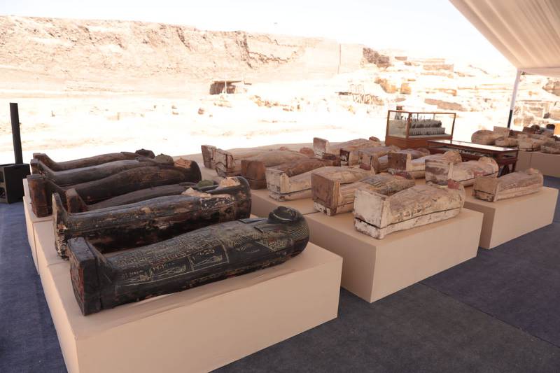 Recent discoveries at Saqqara, Egypt. Photo: Ali Abu Dashish