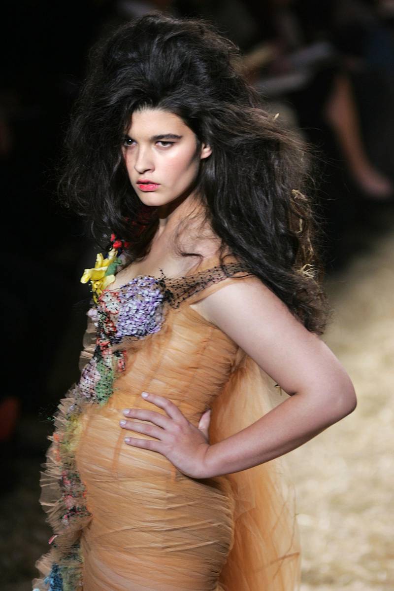 In October 2005, plus size model&nbsp;Crystal Renn walked for&nbsp;the Jean-Paul Gaultier Spring/Summer 2006 Ready-to-Wear collection&nbsp;in Paris. AFP
