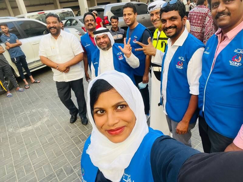 Jasmine Mohammed Sharaf, a nurse in Dubai, delivered food and conducted health checks in the homes of those isolating or unable to attend hospital at the peak of the Covid-19 pandemic in 2020. Photo: Jasmine Mohammed Sharaf 