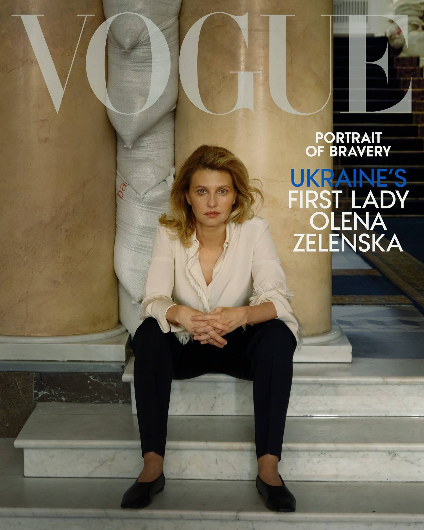 Ukraine's First Lady Olena Zelenska on a special digital cover of 'Vogue'. Instagram / voguemagazine