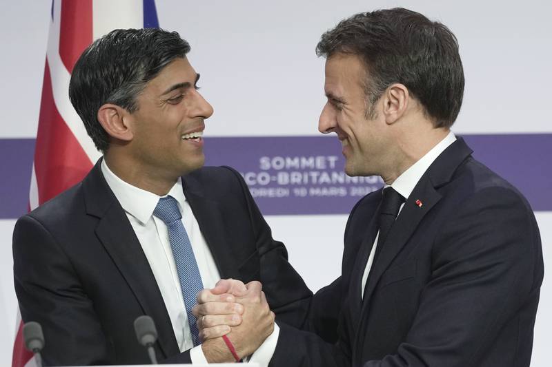 Emmanuel Macron's coming meeting with the UK's main opposition leader does not bode well for Rishi Sunak. Photo: Kin Cheung 