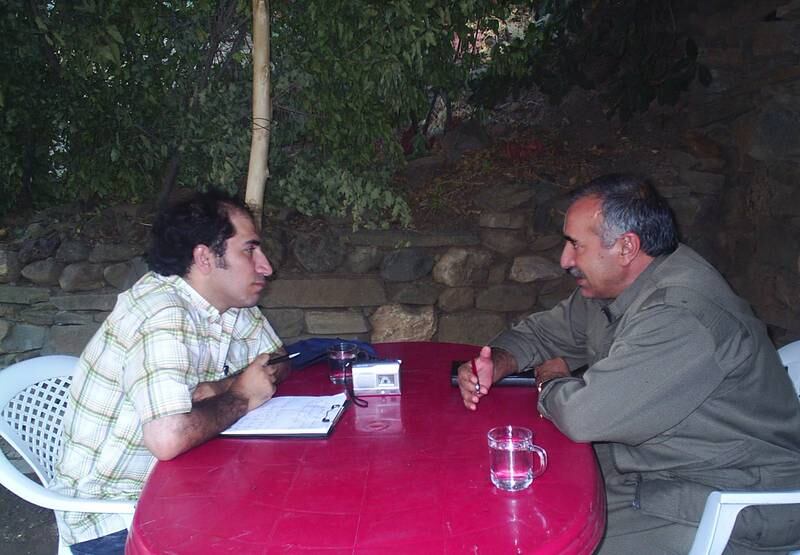 Mr Ossi and Murat Karayilan in the Qandil Mountains, Iraq, in July 2007. Photo: Hosheng Ossi