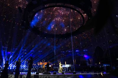 Singer Alicia Keys performs at Dubai Expo 2020 Dubai. AP 