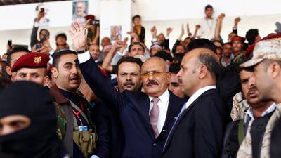 Ali Abdullah Saleh's last act was also the finest hour of his life. Mohammed Huwais / AFP