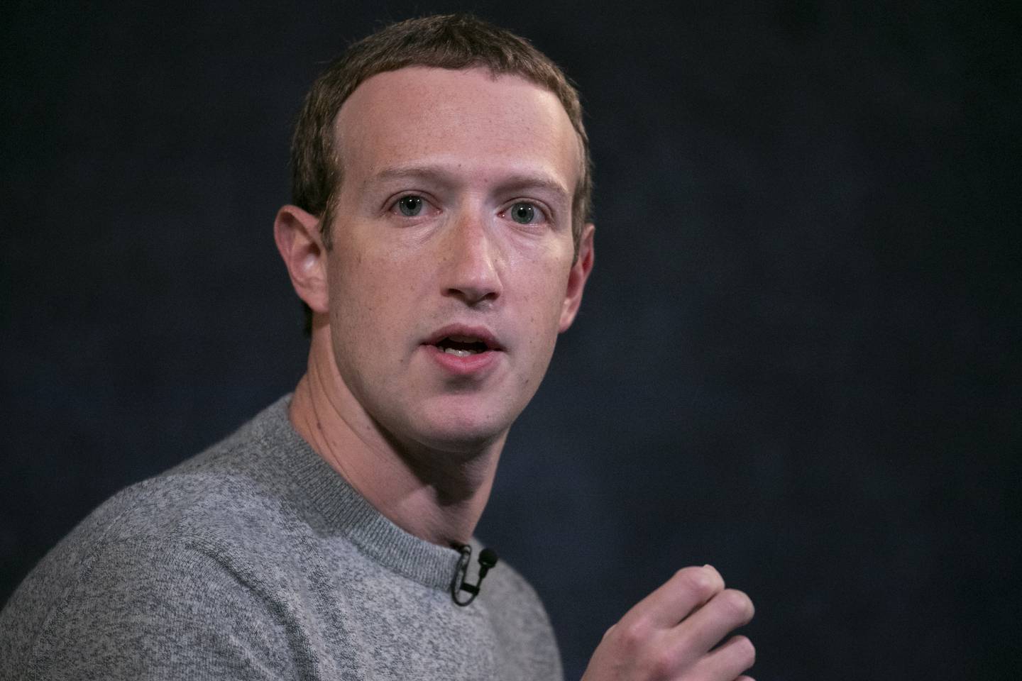 Facebook chief executive Mark Zuckerberg speaks at the Paley Center in New York.  Newly unredacted documents from a state-led antitrust lawsuit against Google accuse the search giant of colluding with rival Facebook to manipulate online advertising sales. AP