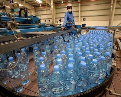 A water bottling plant in Ras Al Khaimah.  Paulo Vecina / The National