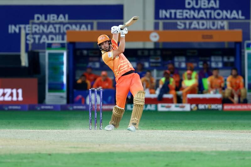 Gulf Giant James Vince plays in the game against MI Emirates. Vipin Pawar/CREIMAS