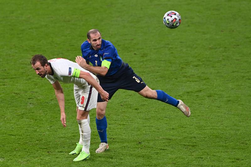 Giorgio Chiellini 5 -. The captain was too narrow at times during the first half and this pulled Italy’s fullbacks in with him. Mancini’s side looked much more assured in the second half. A strong block denied Raheem Sterling from cutting back on his right foot.