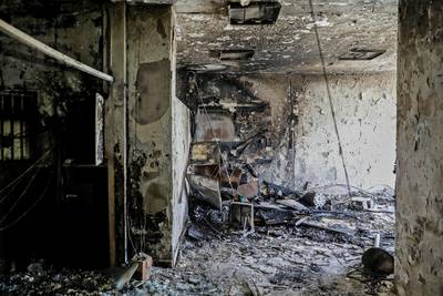 Eight prisoners were killed and more than 60 were injured in the blaze. AFP