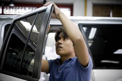Tints reject heat completely and the darkness of tint has little to do with keeping a car cool, say experts. Lauren Lancaster / The National 