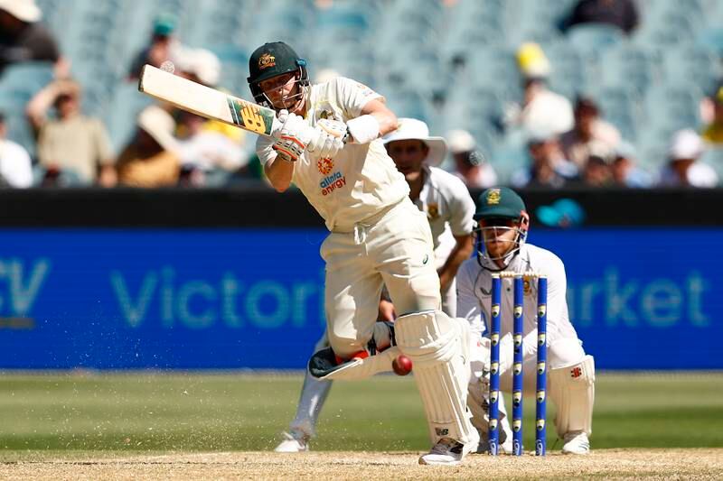 Steve Smith bats during the second Test between Australia and South Africa. Getty