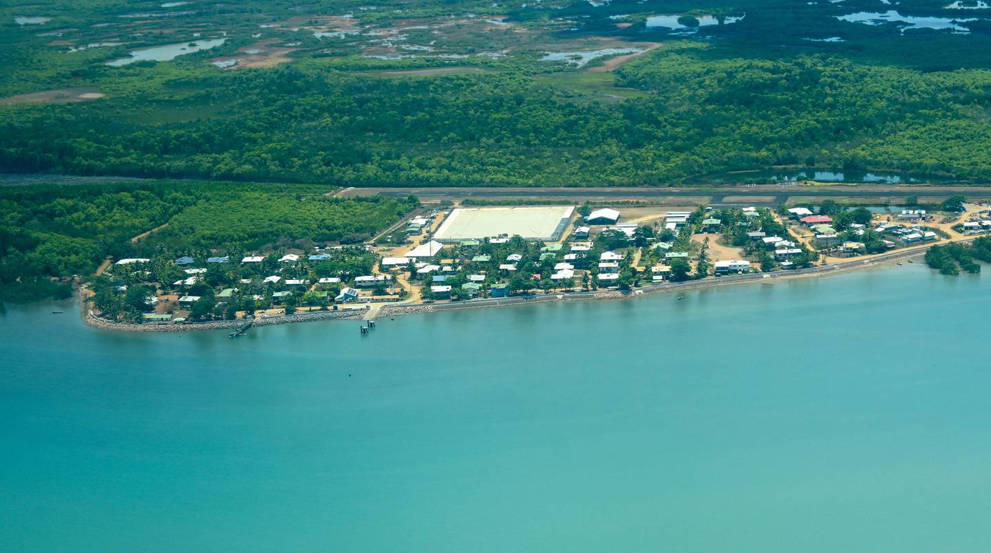 An aerial view of Boigu Island in Australia's Torres Strait. AFP