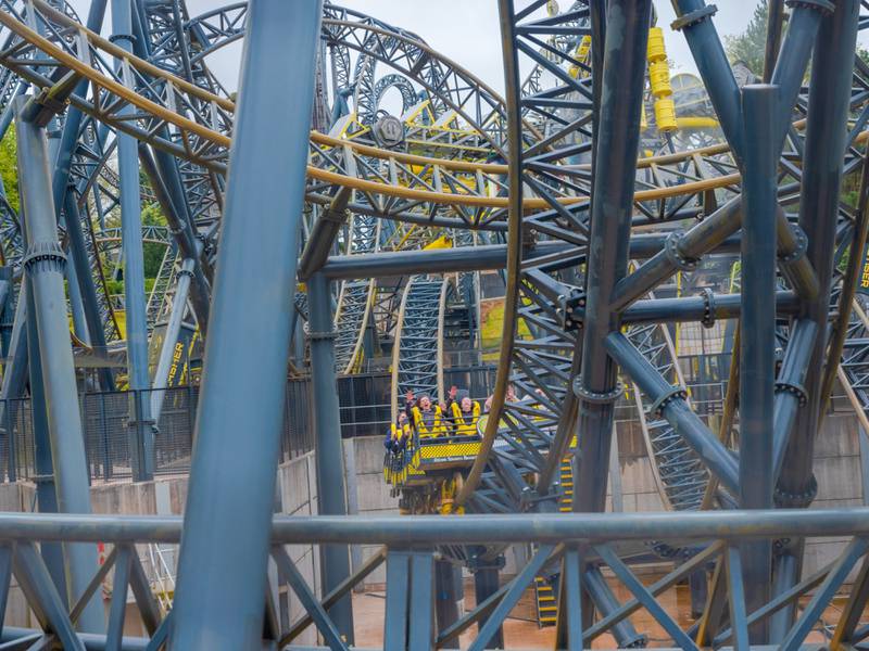 The Smiler roller coaster at Alton Towers theme park in Alton, UK. Bloomberg