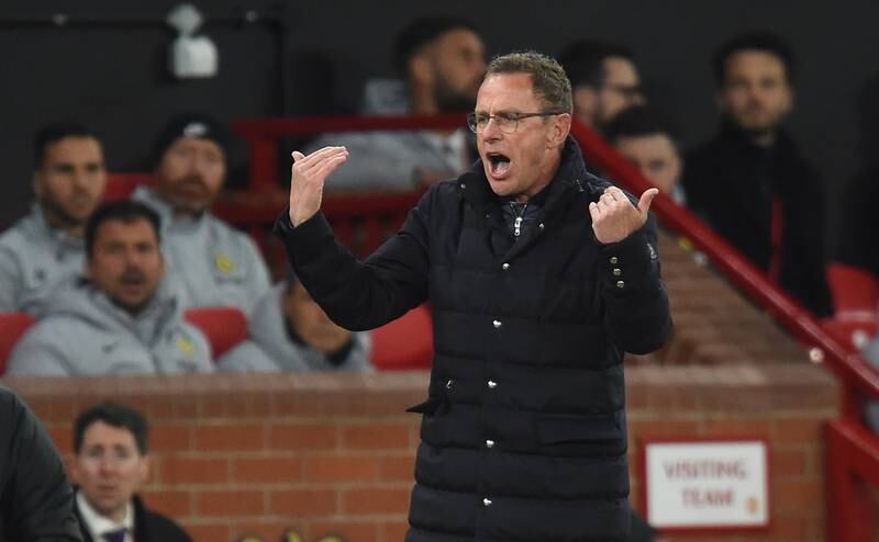 Ralf Rangnick shared his frustration at not being able to sign a striker for Manchester United in January. EPA