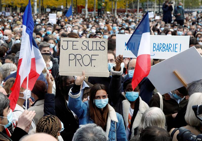 People gather at the Place de la Republique in Paris. Reuters