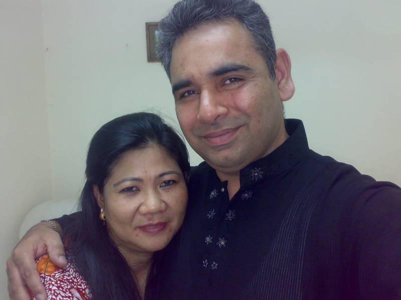 Mayumi Quindara with her husband Ghulam Abbas. Courtesy: Ghulam Abbas