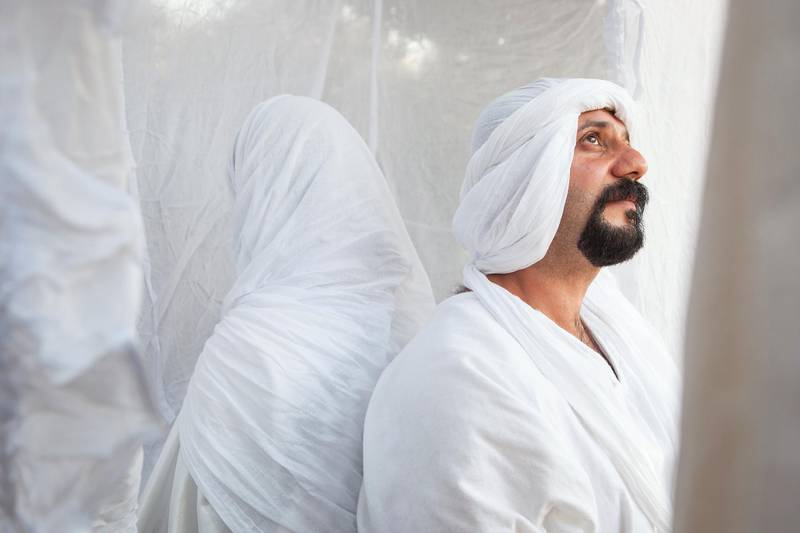 Portrait of Muheeb Wissam Wishah, 37, a Mandaean native from the southeastern Governorate of Maysan, Iraq. Sebastian Castelier for The National