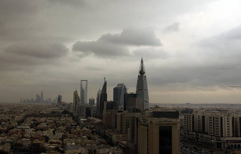 The Riyadh skyline. Business activity in Saudi Arabia's non-oil private sector economy recorded a sharp rise in March. Reuters