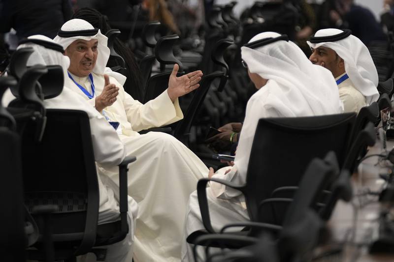 Members of the Kuwait delegation at Cop27. AP Photo