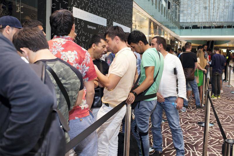 23.09.17. iPhone 8 launch in Dubai Mall Saturday morning. People has waited in line since early morning and others has pre ordered a phone online. 

Anna Nielsen For The National.