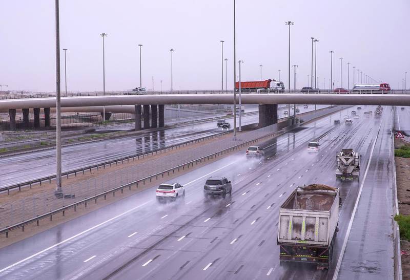 Abu Dhabi, United Arab Emirates, April 15, 2020.  Rainstorms at Abu Dhabi.Victor Besa / The NationalSection:  NAFor:  Standalone/Stock Images