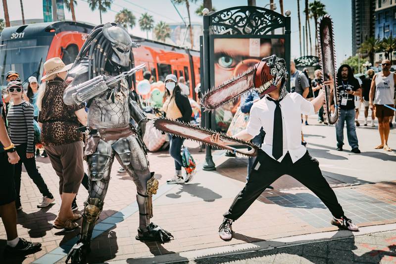 Cosplayer dressed as Predator. Getty Images