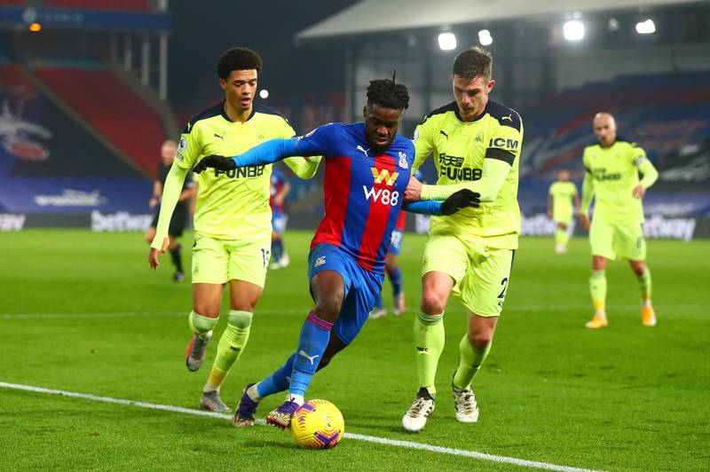 Jeffrey Schlupp - 7: Palace’s biggest attacking threat with Wilfried Zaha out. Held off Fernandez but saw shot well saved by Darlow in opening 45 minutes and headed chance wide with half-time whistle closing. A menace throughout. Getty