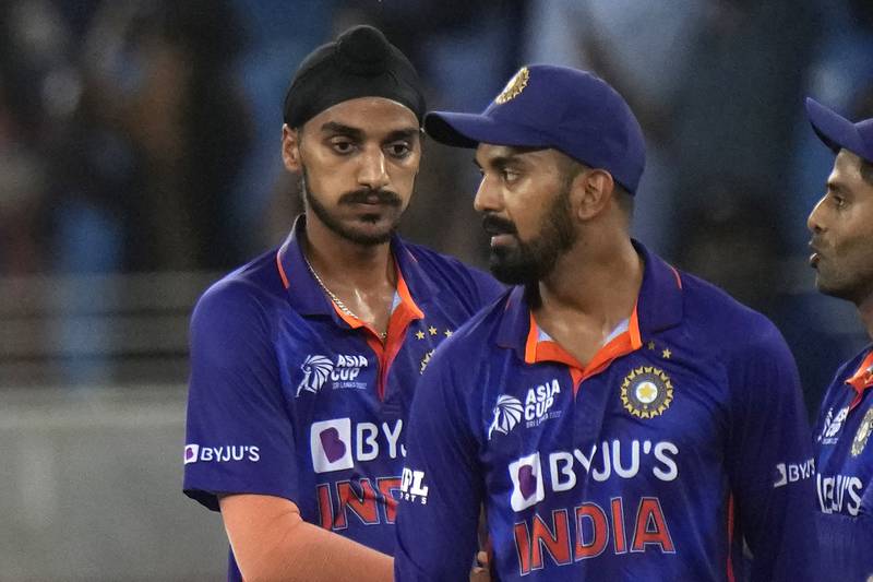 Arshdeep Singh - 4. Was brilliant with the ball, after a horror outing against Hong Kong. Bowled some good yorkers in final over while defending just seven. However, dropped an absolute dolly off Asif Ali in the 18th over, and that will likely haunt him for the rest of his career. AP
