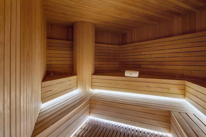 The sauna room