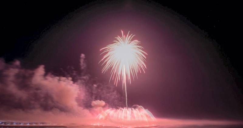 The inspiration for the fireworks display was the natural beauty of Ras Al Khaimah and Al Marjan Island. Courtesy Ras Al Khaimah Tourism Development Authority