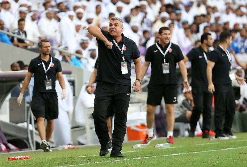 Cosmin Olaroiu is determined to keep his Al Ahli players focused on domestic duties. Pawan Singh / The National 