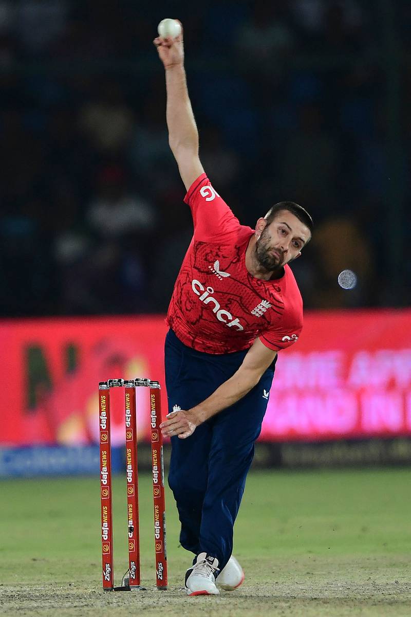 Englands's Mark Wood bowled at 97mph. AFP
