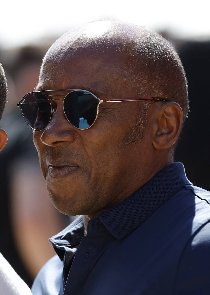 Lewis Hamilton's father Anthony before the race. Reuters