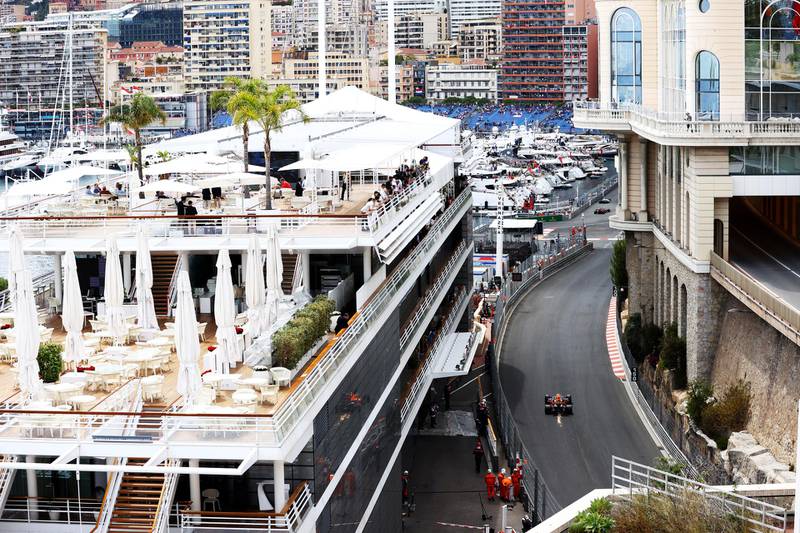Sergio Perez of Red Bull qualifying for the Monaco Grand Prix. Getty