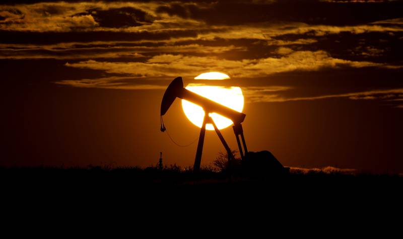 An idle pump jack in Texas. Oil markets opened the week on a positive note on Monday. AP