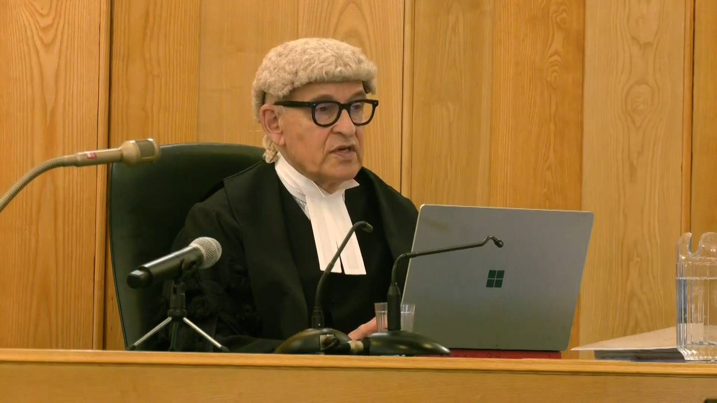 Screen grab of Judge Richard Marks KC during a live broadcast from the Old Bailey, London, sentencing Jemma Mitchell. PA video
