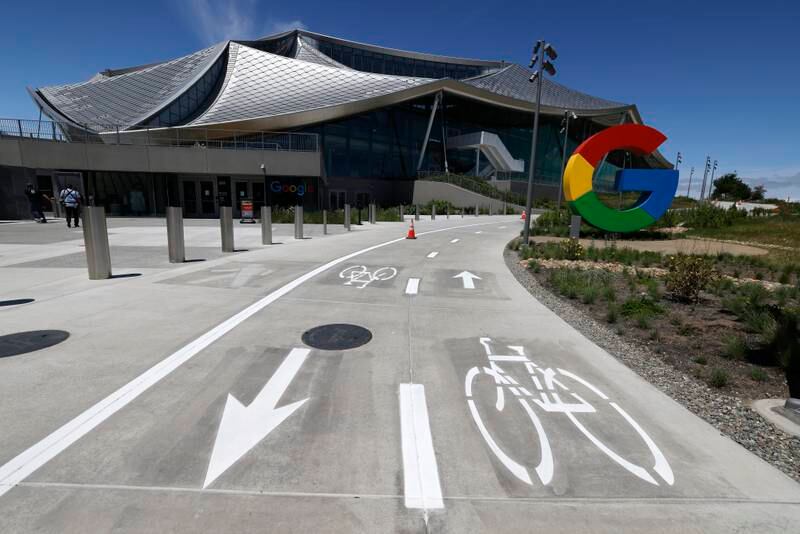 A bicycle path along Google's new Bay View campus. EPA