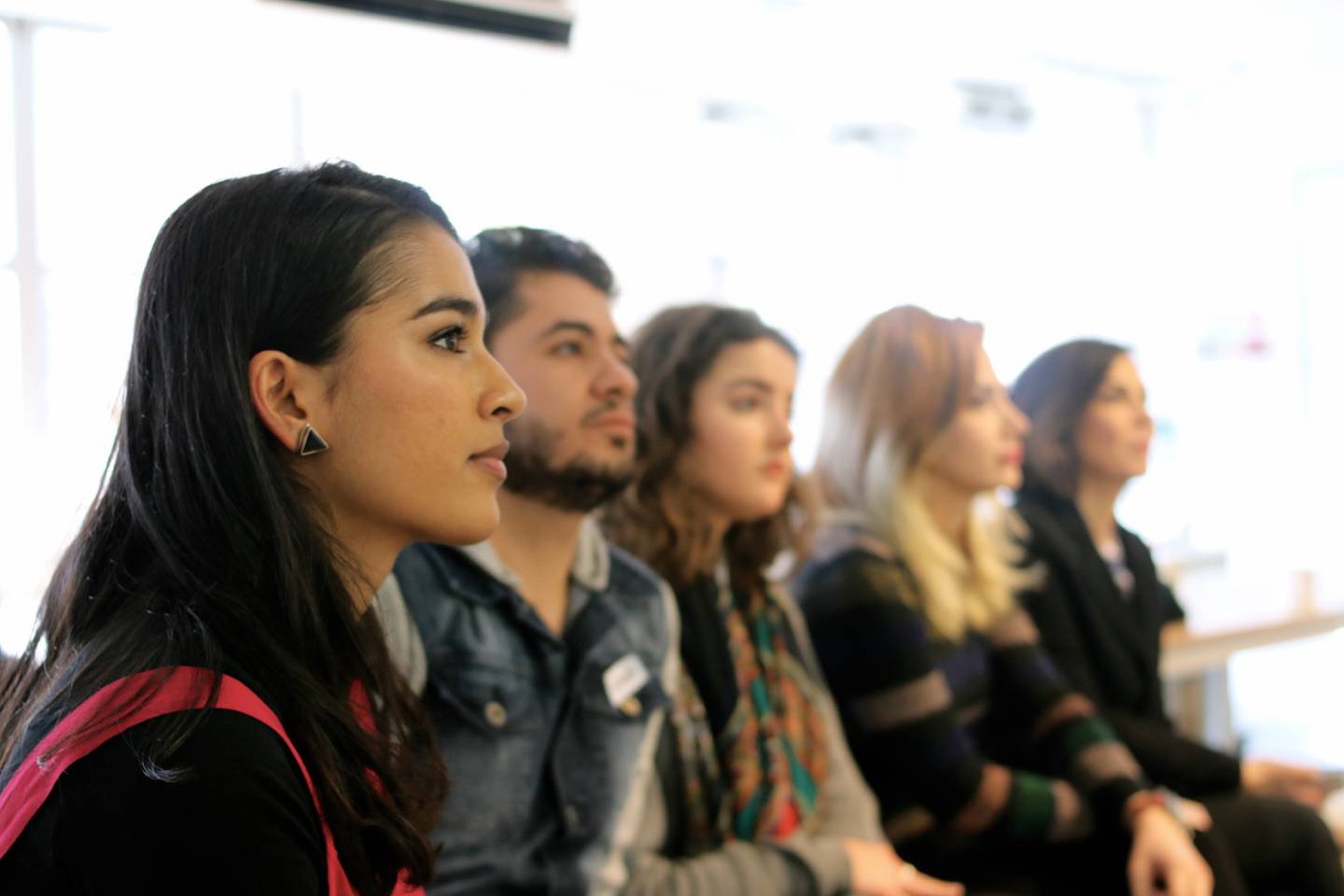 Founder Mursal Hedayat, foreground, at a teacher training session with language tutors at a bi-annual Chatterbox Gathering event. Photo: Chatterbox